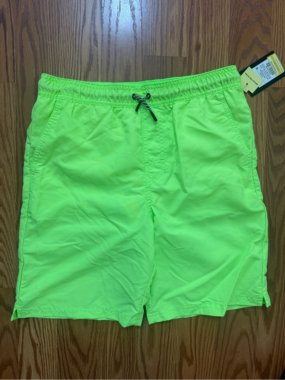 NWT art class Neon Green Kids Swim Trunks